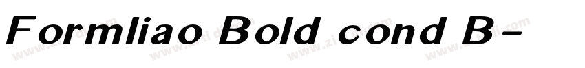 Formliao Bold cond B字体转换
